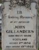 GILLANDERS John Dalby Monumental Cemetery